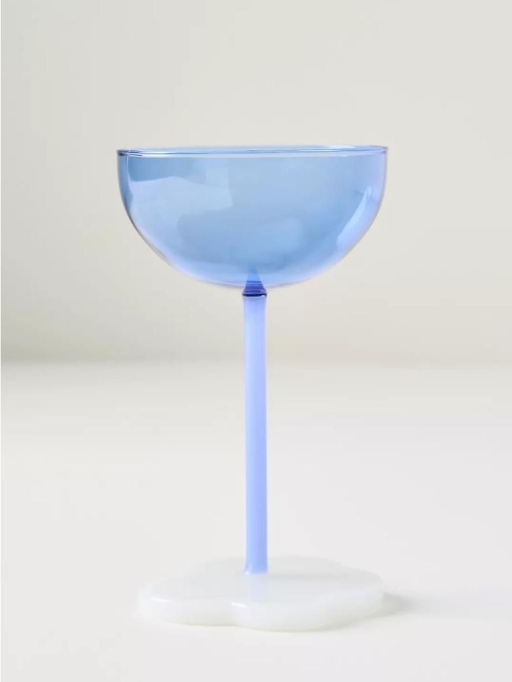 ANTHROPOLOGIE The Icon Coupe Glass Cloud Blue $29 NEW
